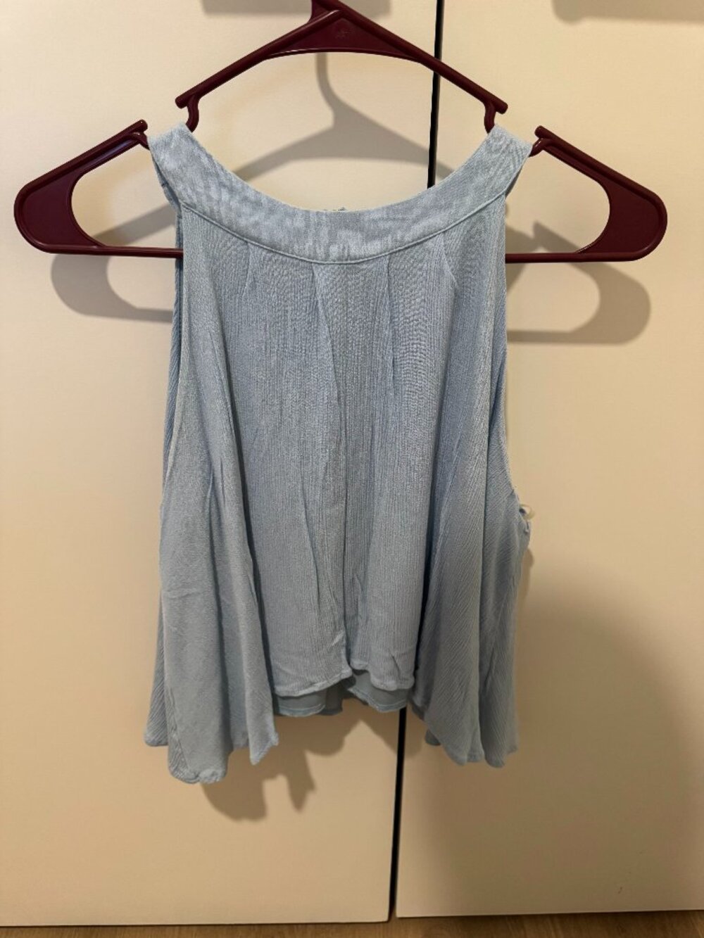 Urban Outfitters Chiffon Blue Crop Top